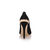 Black suede leather pointed head pump