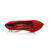 Red suede leather pointed head pump