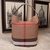 Large check fabric bucket shoulder bag