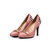 Pink leather pump