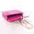 Fluorescent Fuschia Leather Serpenti Snake Closure Bag