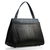 Black Python Leather Edge Bag