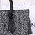 Gray cashmere with black ostrich leather flap tote