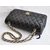 Black Lamb Skin Leather Quilting 2.55 Chain Bag (Gold)