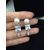 Square diamond pearl earrings