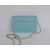 Blue lamb skin leather flap bag