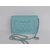 Blue lamb skin leather flap bag