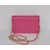 Fuchsia leather flap bag