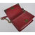 Red cow hide leather flap bag