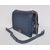 Dark blue lamb skin leather flap bag