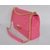 Pink lamb skin leather flap bag