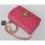 Fuchsia lamb skin leather flap bag