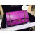 purple real python leather flap bag