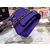 Blue real python leather flap bag