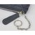 Thick stitching quilting leather zipper key holder purse