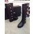 Original calfskin leather double C turn lock logo long boots