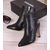 Leather pointed head pump short boots