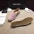 pink suede leather espadrilles loafers