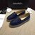 blue lambskin leather espadrilles loafers