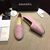 pink lambskin leather espadrilles loafers