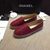 red lambskin leather espadrilles loafers