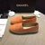 orange lambskin leather espadrilles loafers