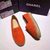 orange suede leather espadrilles loafers