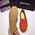 orange suede leather espadrilles loafers