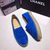 blue suede leather espadrilles loafers