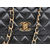 Black Lamb Skin Leather Double Turn Lock Chain Shoulder Bag