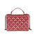 Red Oil Leather Should Chain Flap Bag