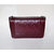 Claret Color Leather Flap Shoulder Chain Bag