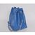 Blue cow hide leather bucket bag