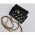 Black Patent Leather Turn Lock Chain Shoulder Bag