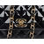 Black Patent Leather Turn Lock Chain Shoulder Bag