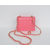 Fuchsia Patent Leather Turn Lock Chain Shoulder Bag