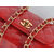 Red Patent Leather Turn Lock Chain Shoulder Bag