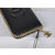 Leather metal chain edge zipper long wallet