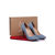 Blue denim rivet pointed head pump