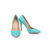 Blue Patent Leather Rivets Pump