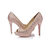 rhinestone peep toe platform pump