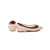 Beige patent leather point head flat