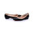 Black patent leather point head flat