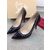 patent leather rivets pointed head pump