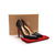 Black snake patent leather pointed head pump