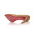 Gold pyrography gold satin pointed head pump