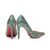 Multiple color rhinestone pump