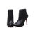 Leather rivet ankle boots