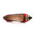 Red suede leather rivet pointed head pump