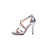 Silver leather tie pump sandal